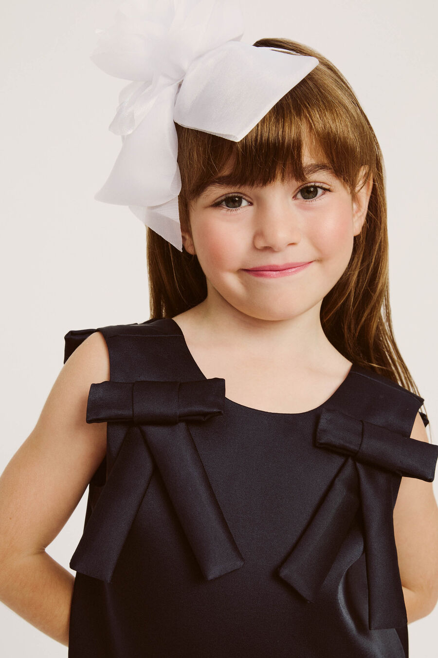 Girls Paz Bow Mini Dress