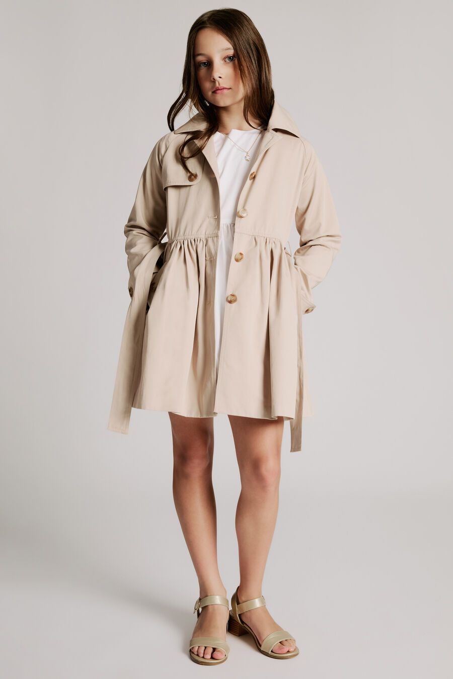 LUCIA CLASSIC TRENCH in colour TAN