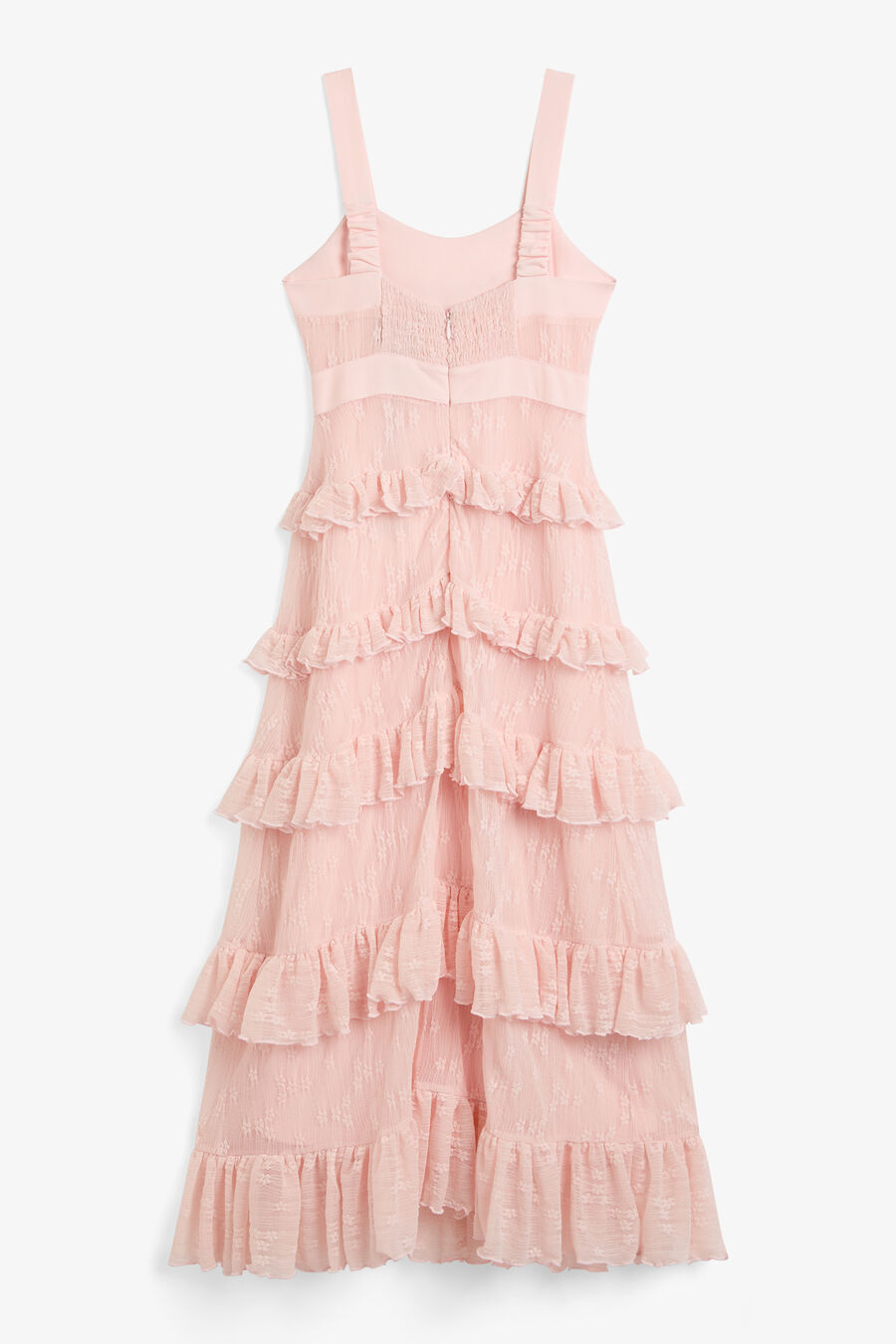 ALICIA TIERED MAXI DRESS in colour Soft Pink