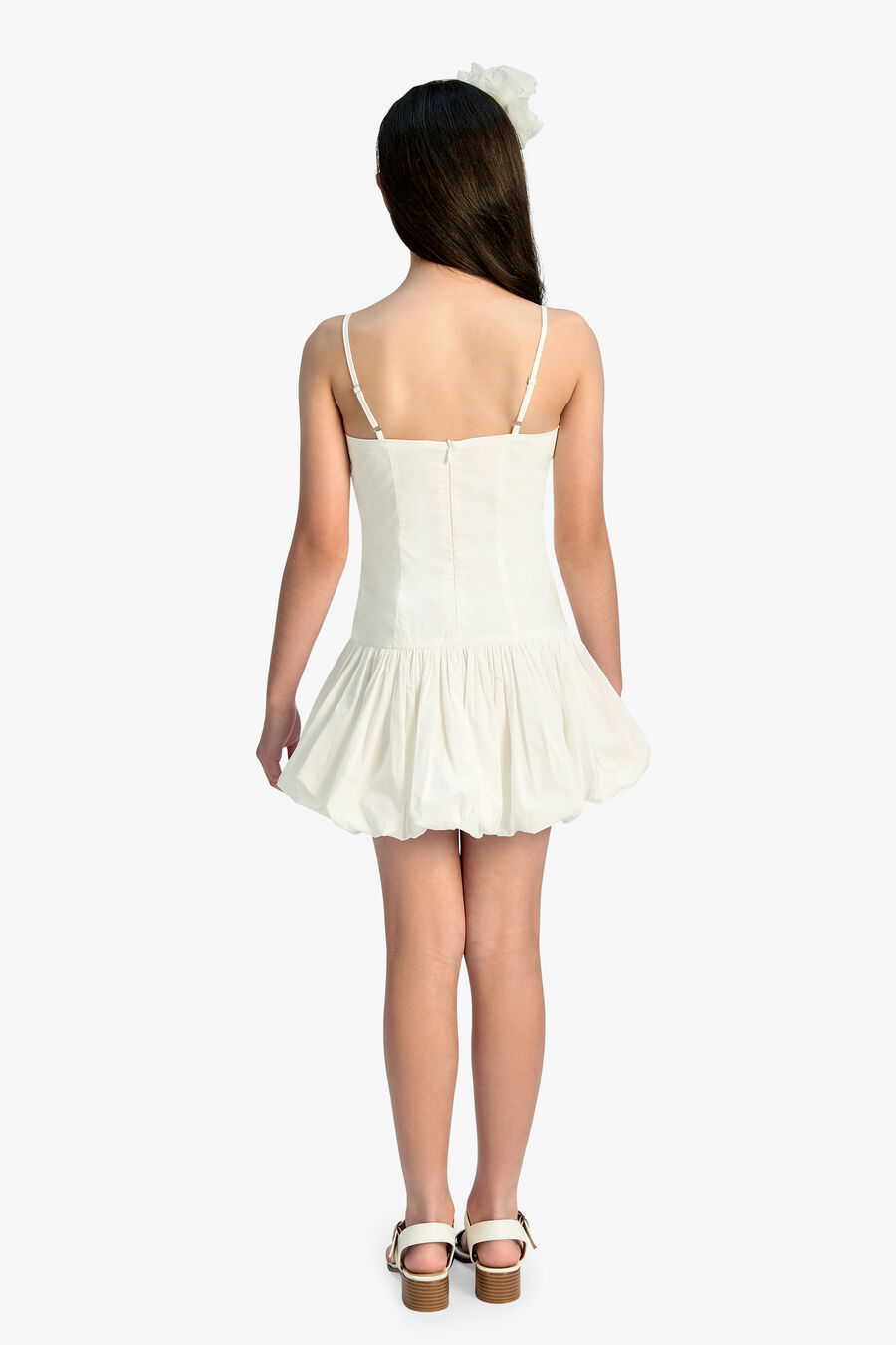 JUNE POPLIN DRESS in colour Orchid White