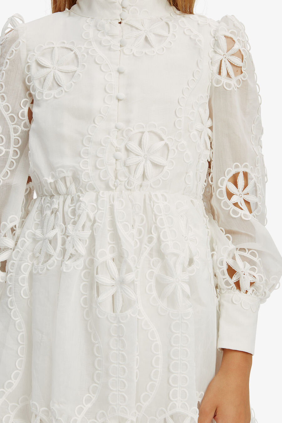 Girls Fira Floral Broderie Dress