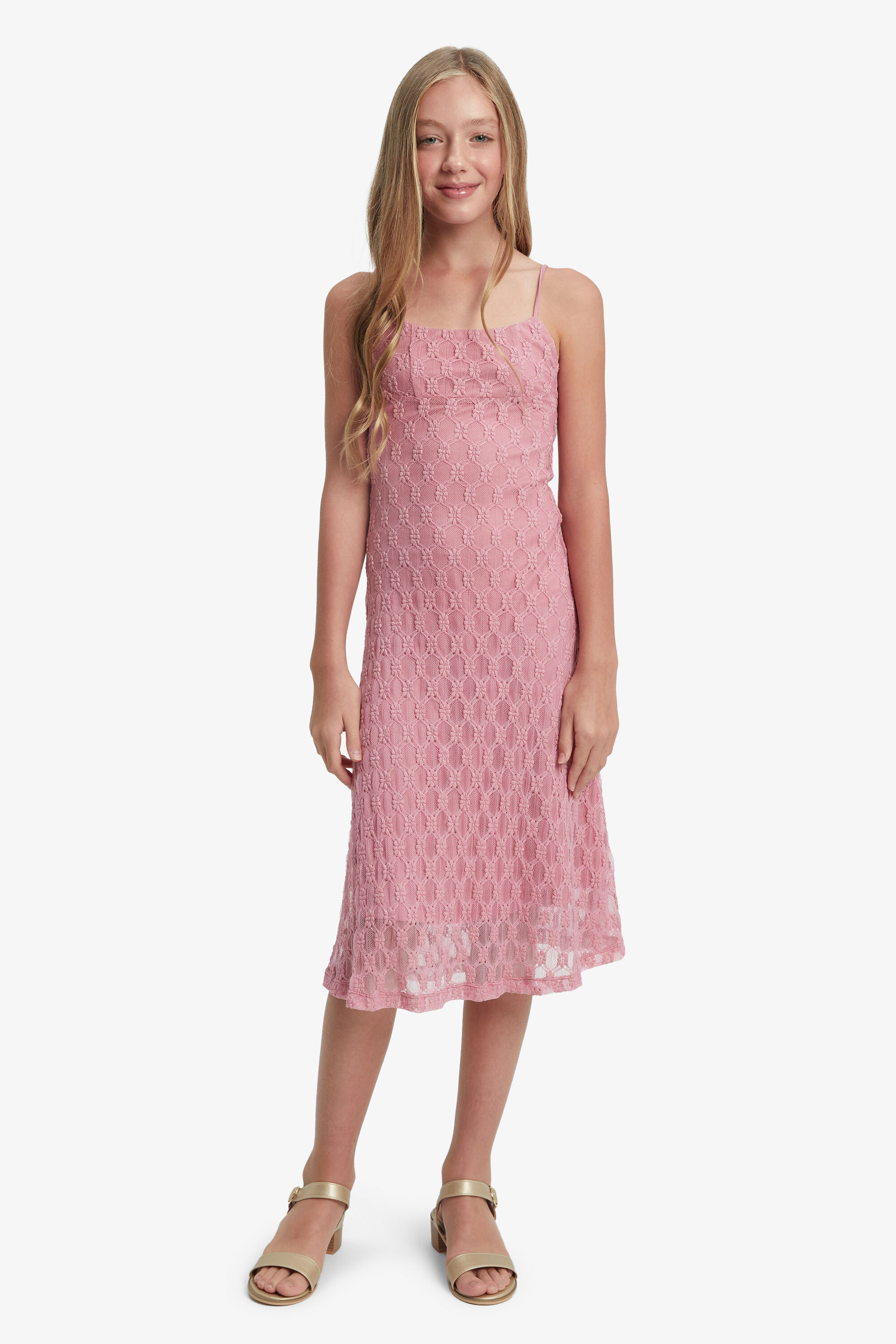 Pink Dresses Bardot Junior