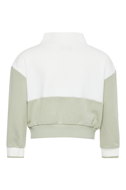 BABY SPLICED SWEAT TOP in colour VINTAGE KHAKI