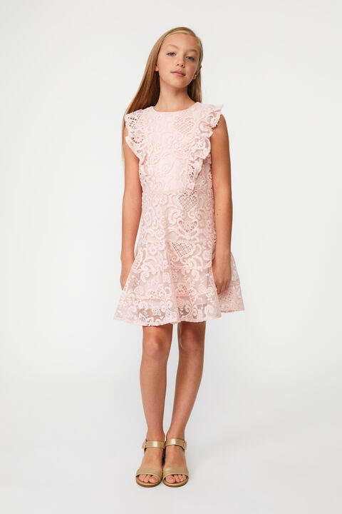 SADIE LACE DRESS in colour VANILLA CREAM