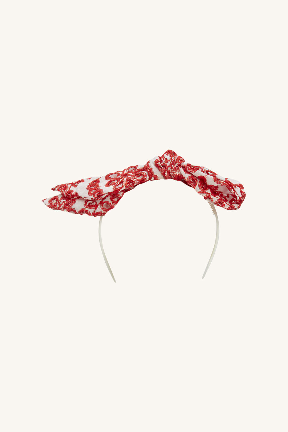 VENICE BOW HEAD BAND in colour POINSETTIA
