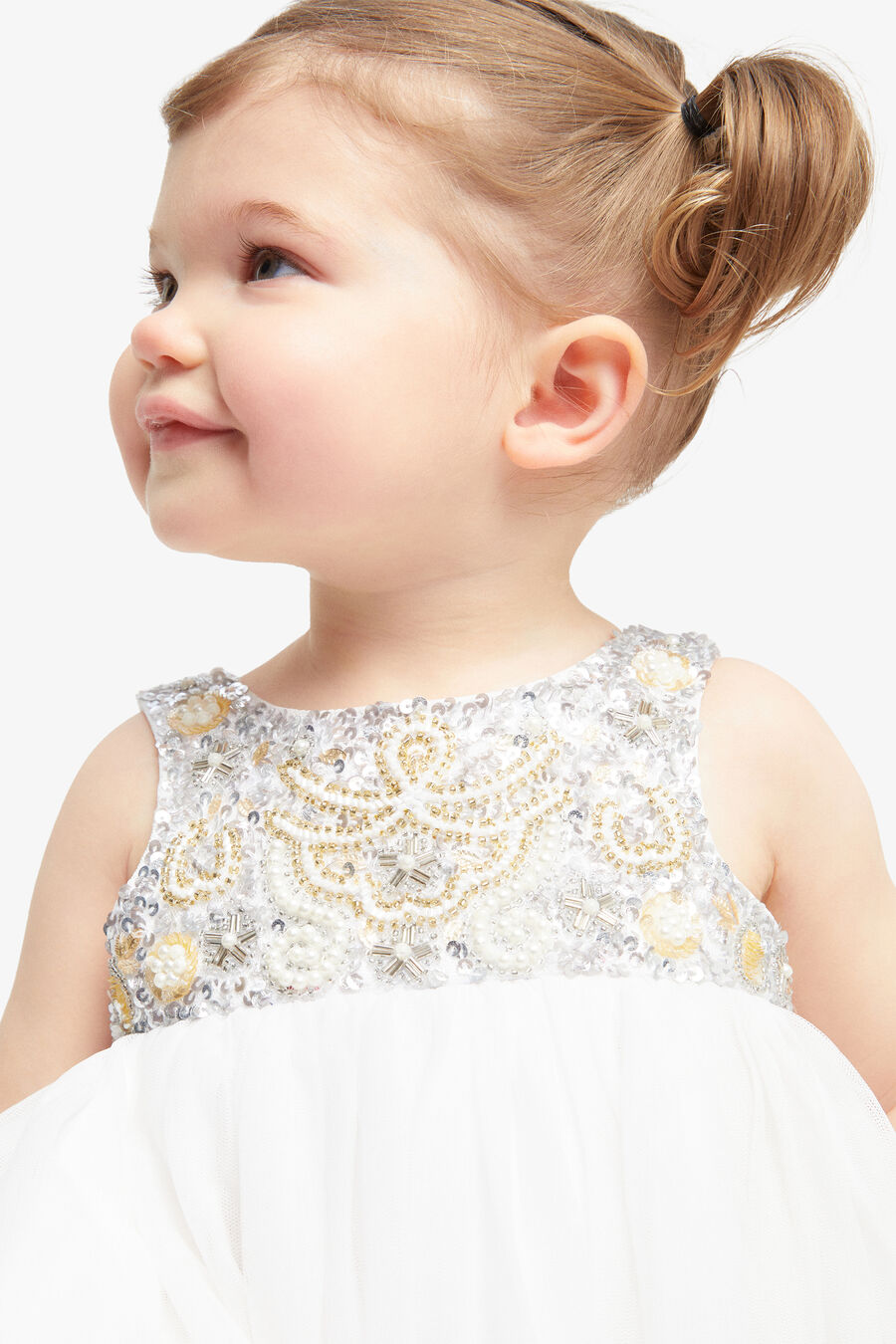 PHILOMENA TULLE DRESS in colour ORCHIDWHT