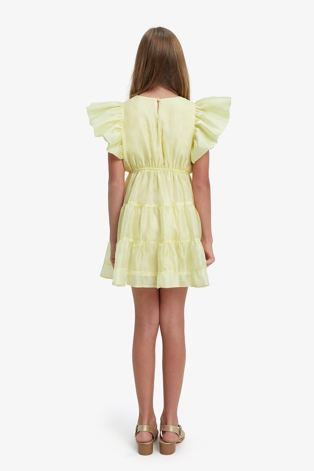 OSHIN ORGANZA DRESS in colour BUTTERCUP