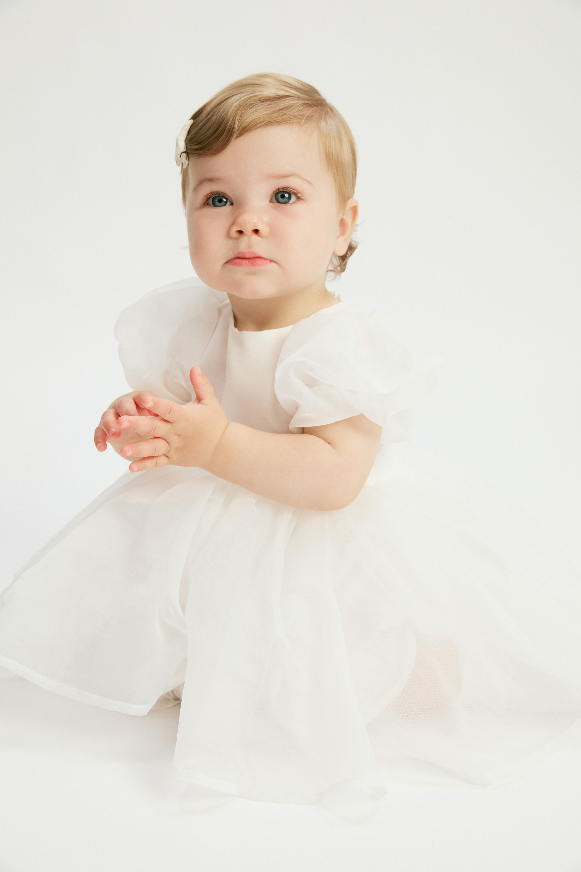 Baby Girl Juliet Organza Mini Dress In Orchid White Bardot Junior