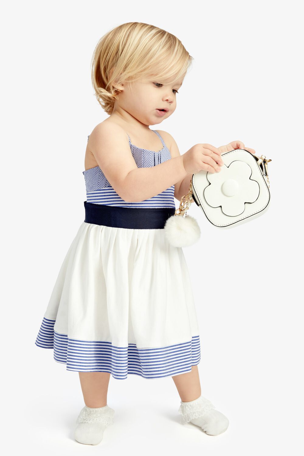 BABY GIRL FRENCHY DRESS in colour PEACOAT