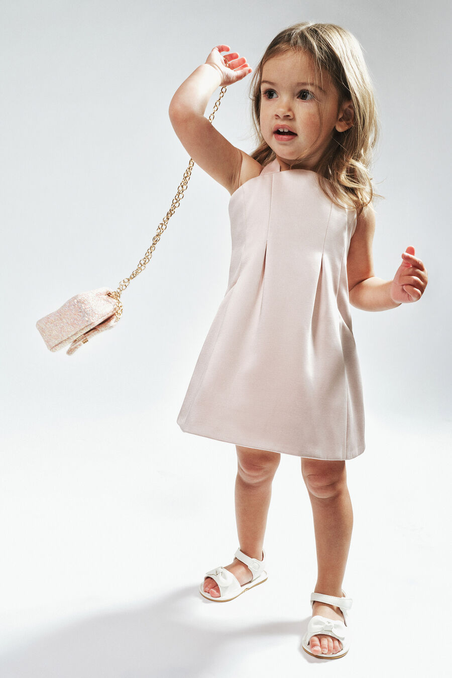 Baby Girl Amina Satin Halter Dress