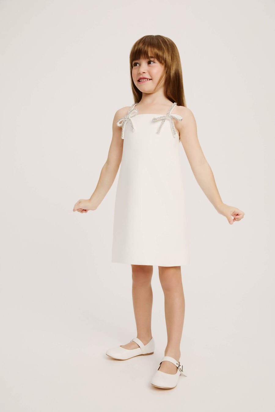 ZOE MINI DRESS in colour Orchid White