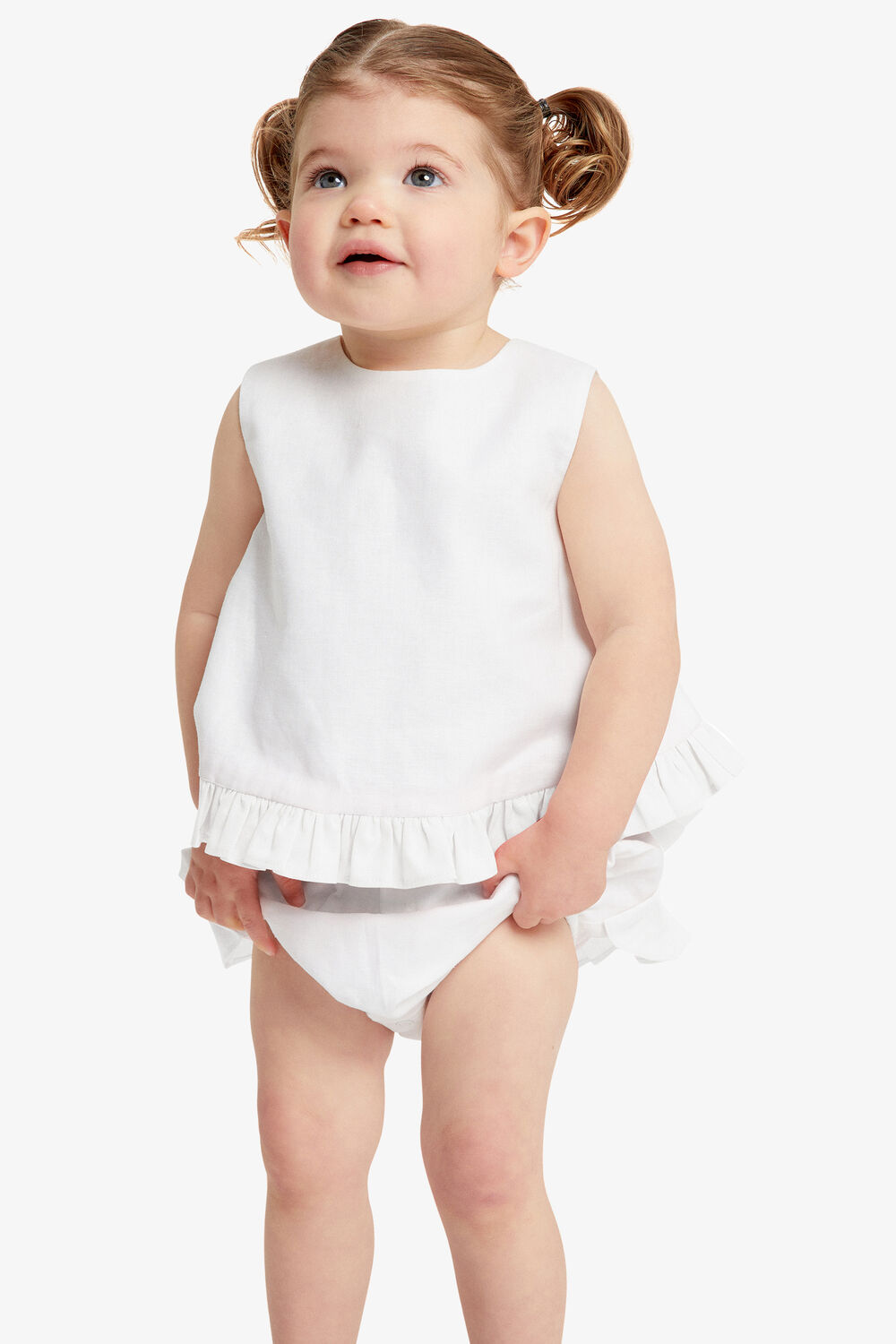BABY GIRL BRINLEY RUFFLE SET in colour BRIGHT WHITE