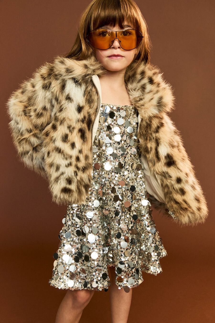 Girls Sylvie Faux Fur Jacket