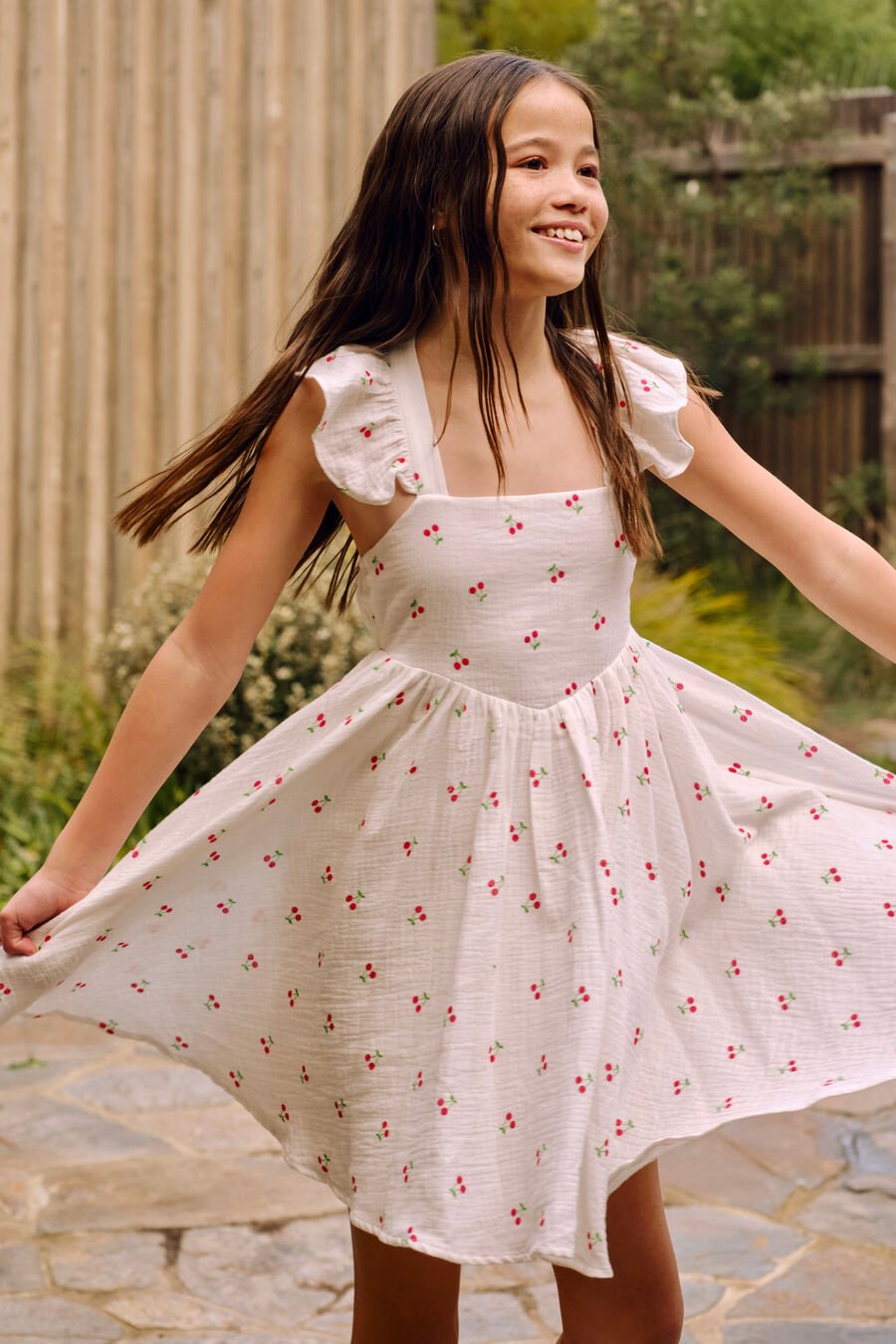 Girls Clea Cherry Mini Dress