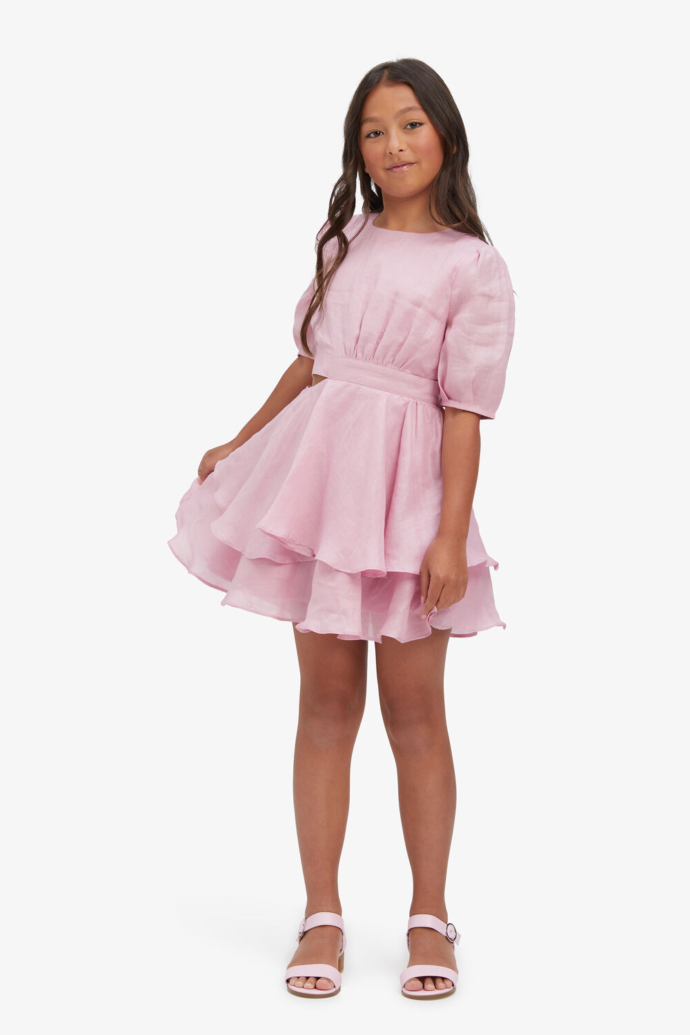 GIRLS MAIA MINI DRESS in colour PETAL PINK