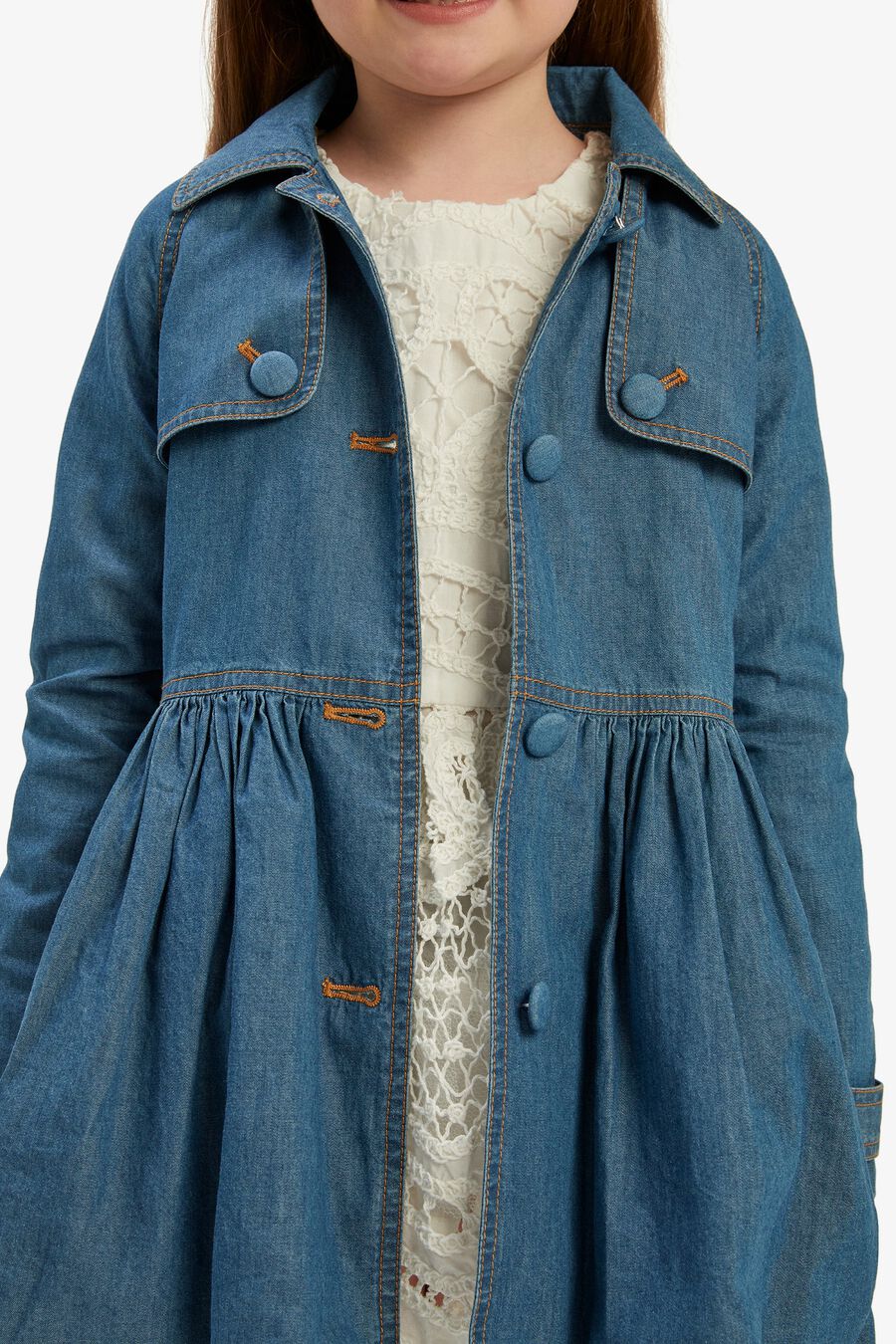 Girls Mia Chambray Trench