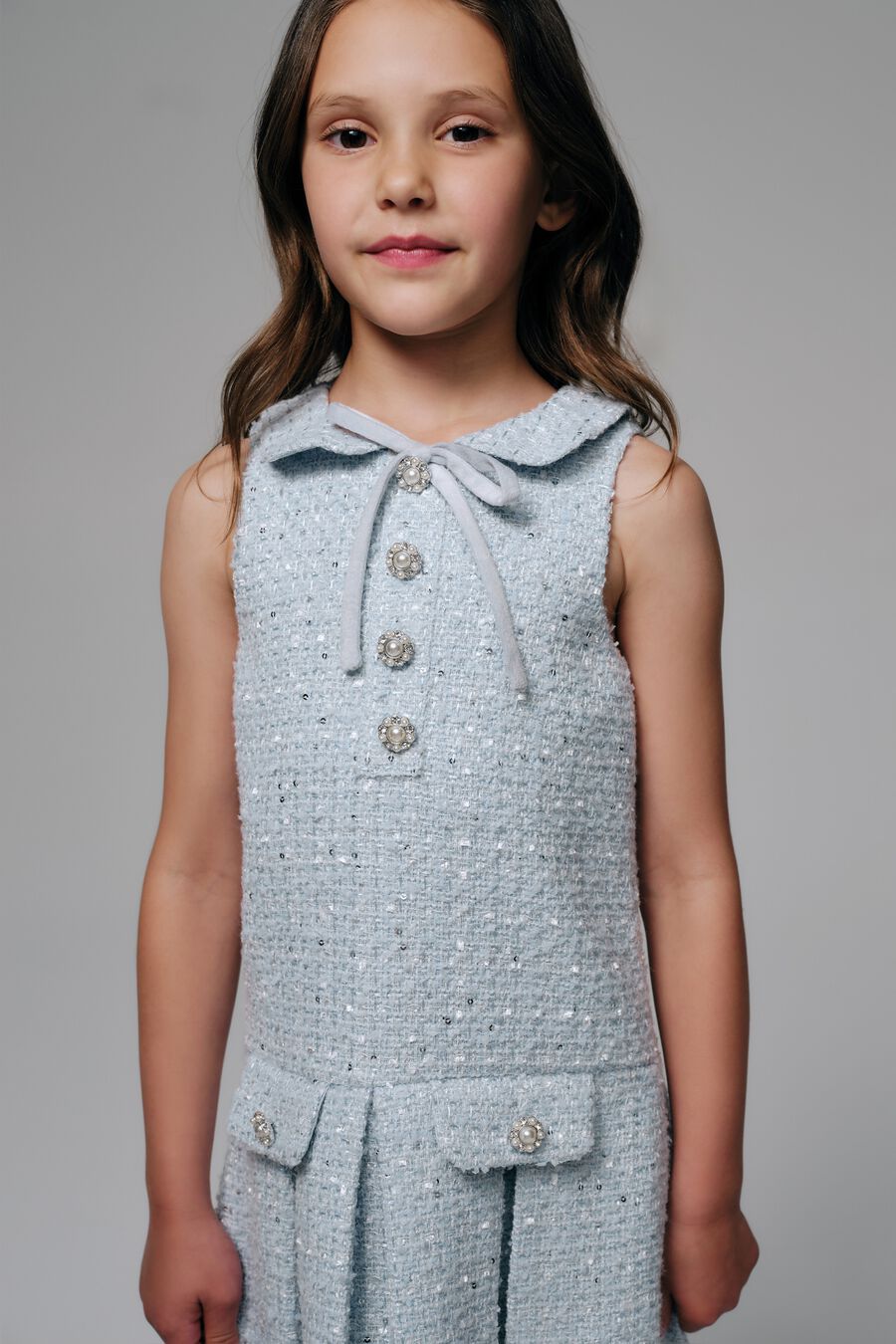 Girls Enes Boucle Mini Dress