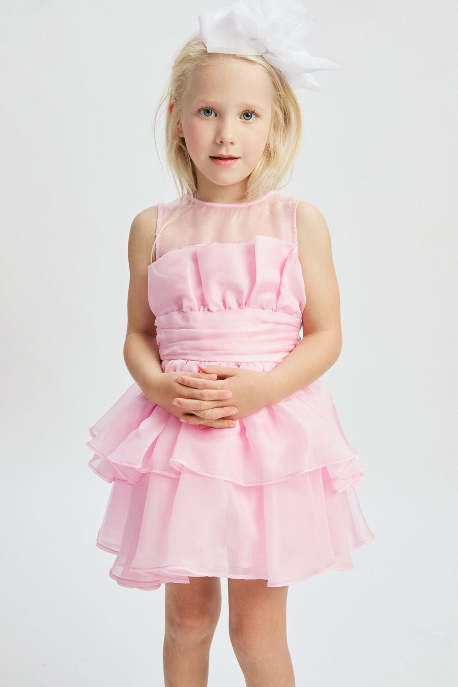 Girls Fallon Organza Mini Dress