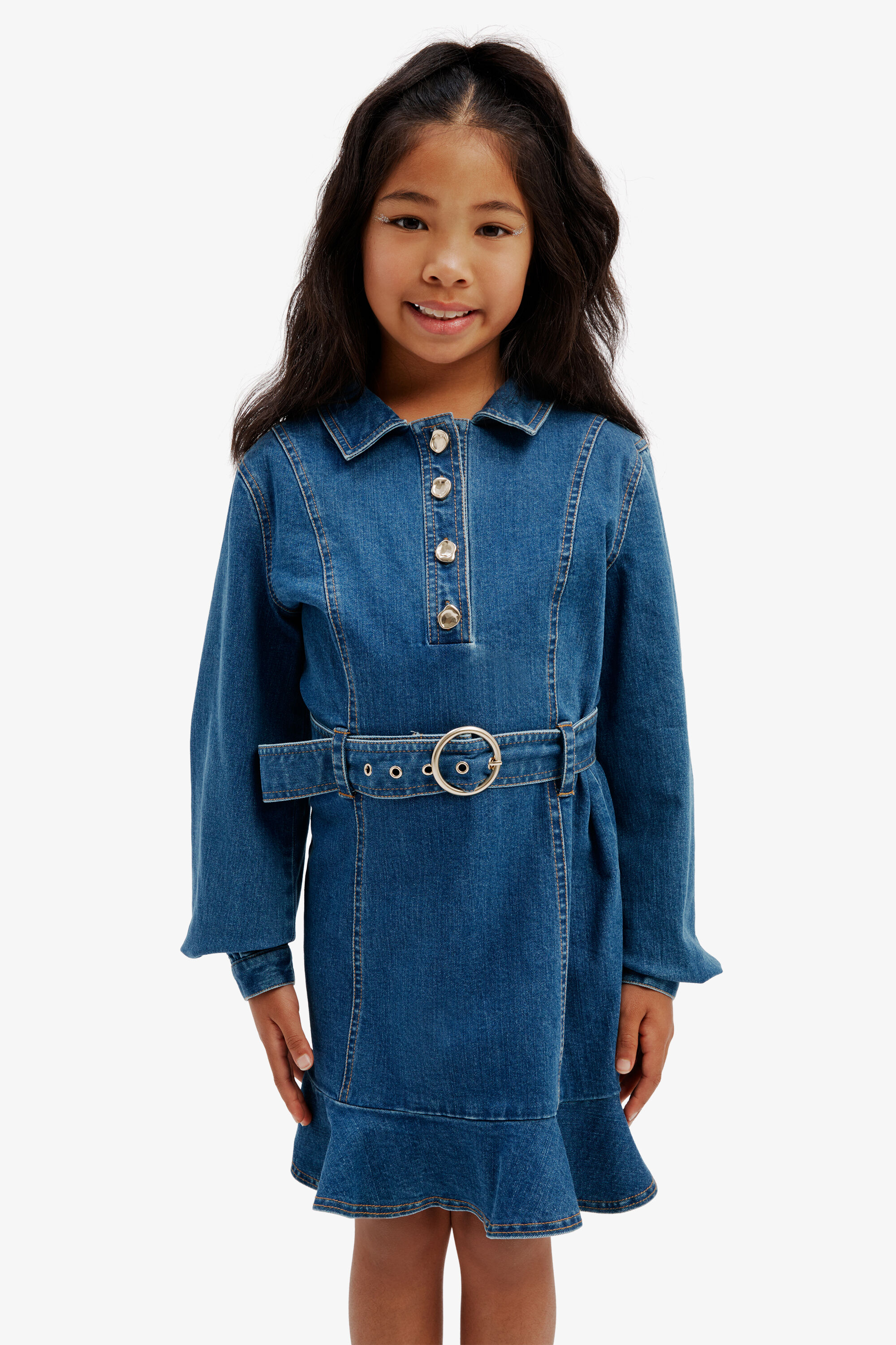 Denim bardot dress shop