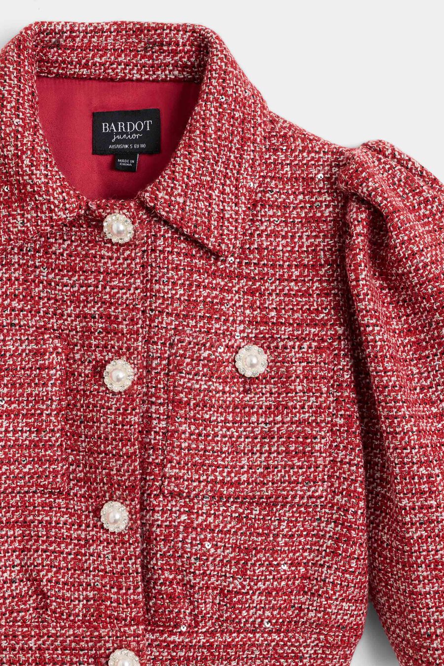 BLAIR BOUCLE SET in colour Red