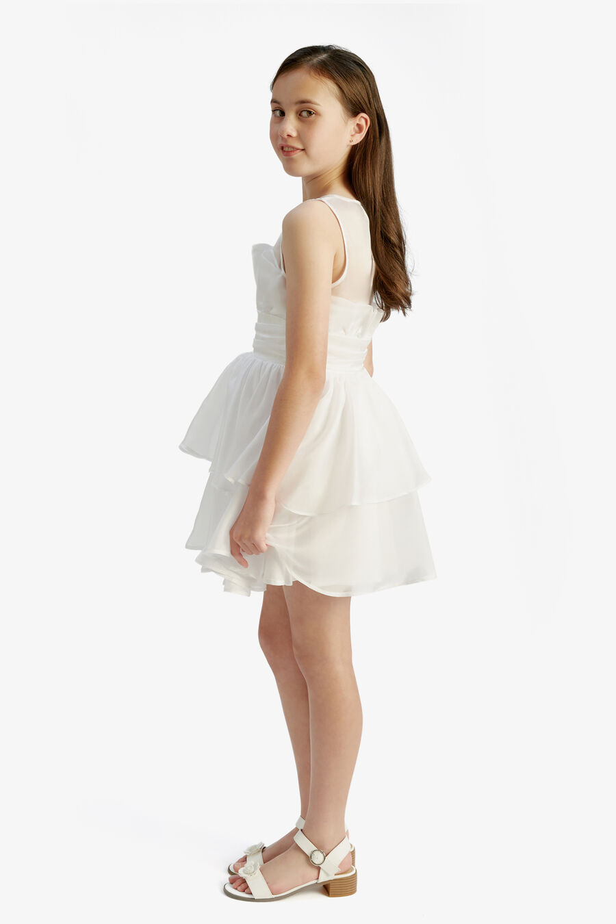 Girls Fallon Organza Mini Dress