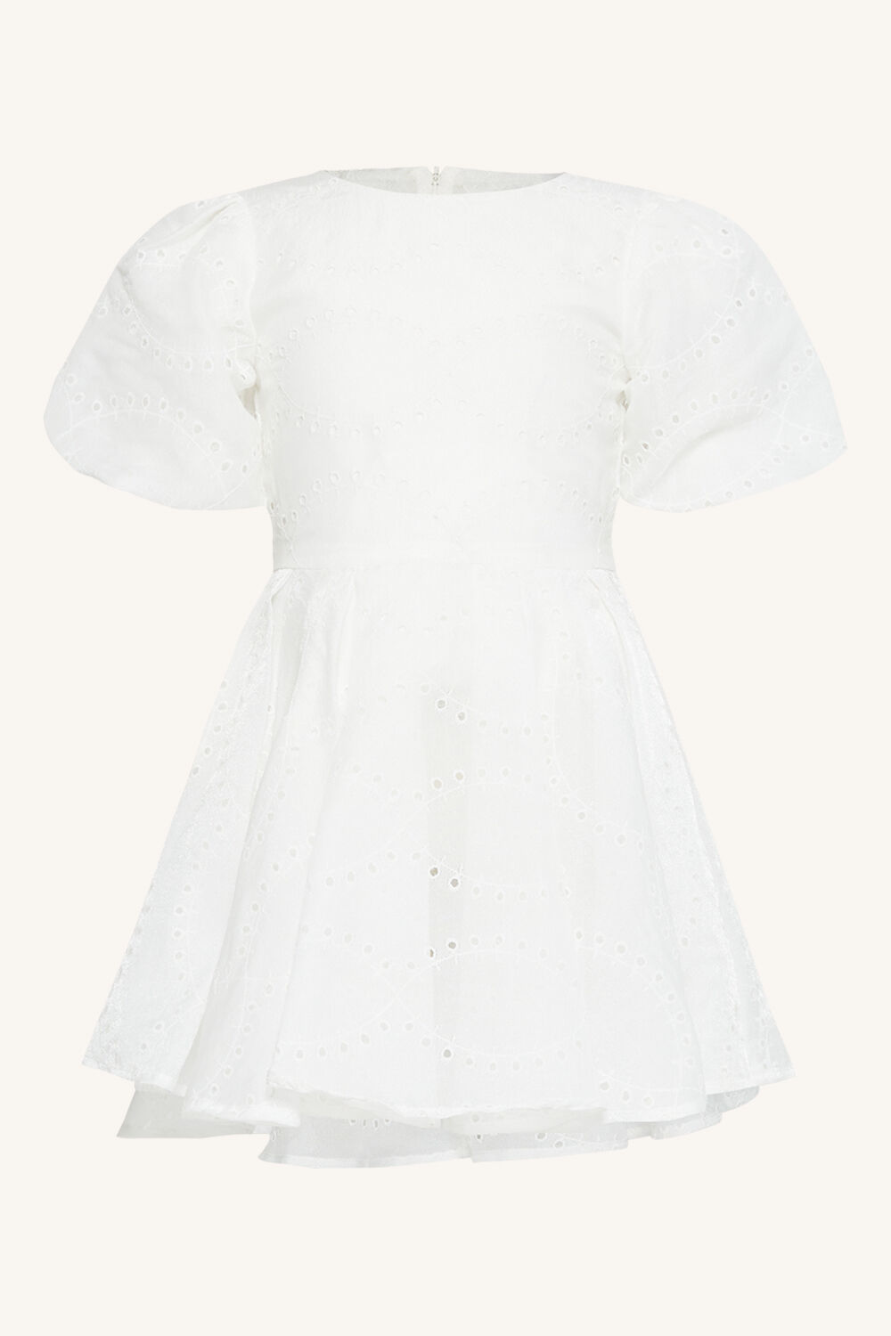 girls rue embroidered dress in ivory in colour CLOUD DANCER