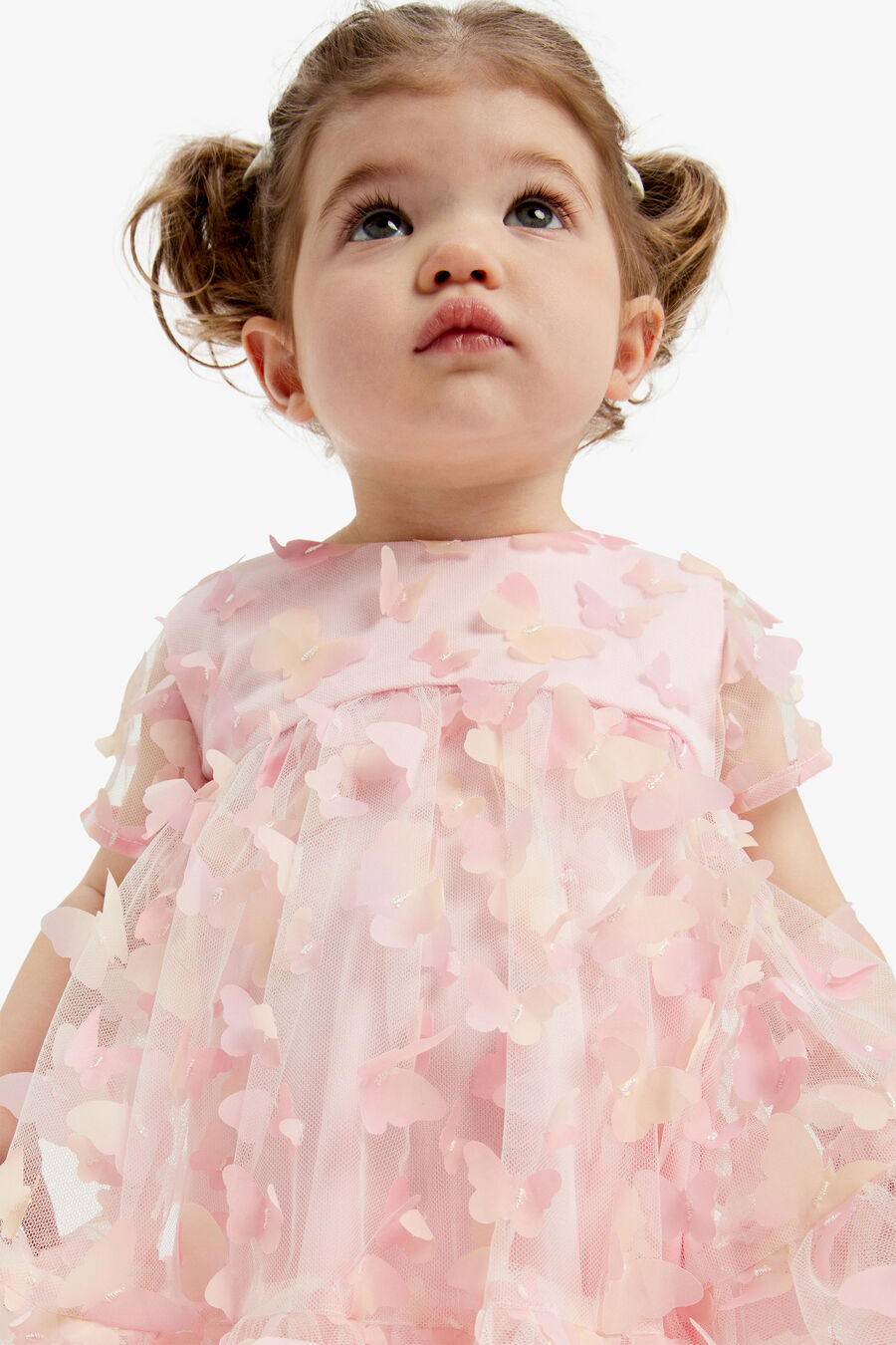 BUTTERFLY TIERED DRESS in colour PASTEL MULTI