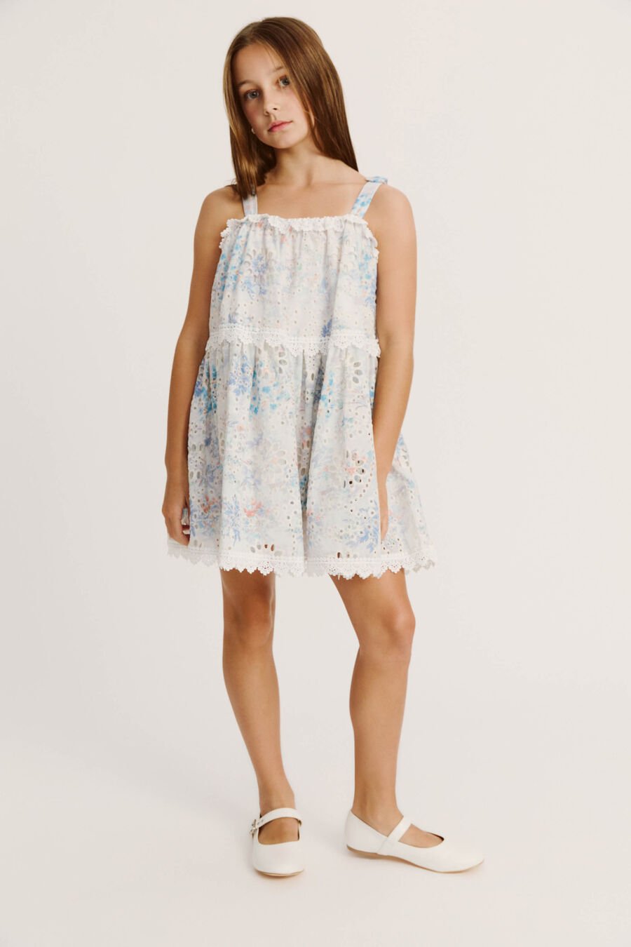 Girls Sylvie Broderie Mini Dress
