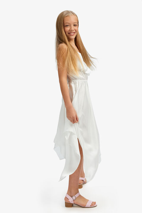 GIRLS ADDY HANKY DRESS in colour BRIGHT WHITE