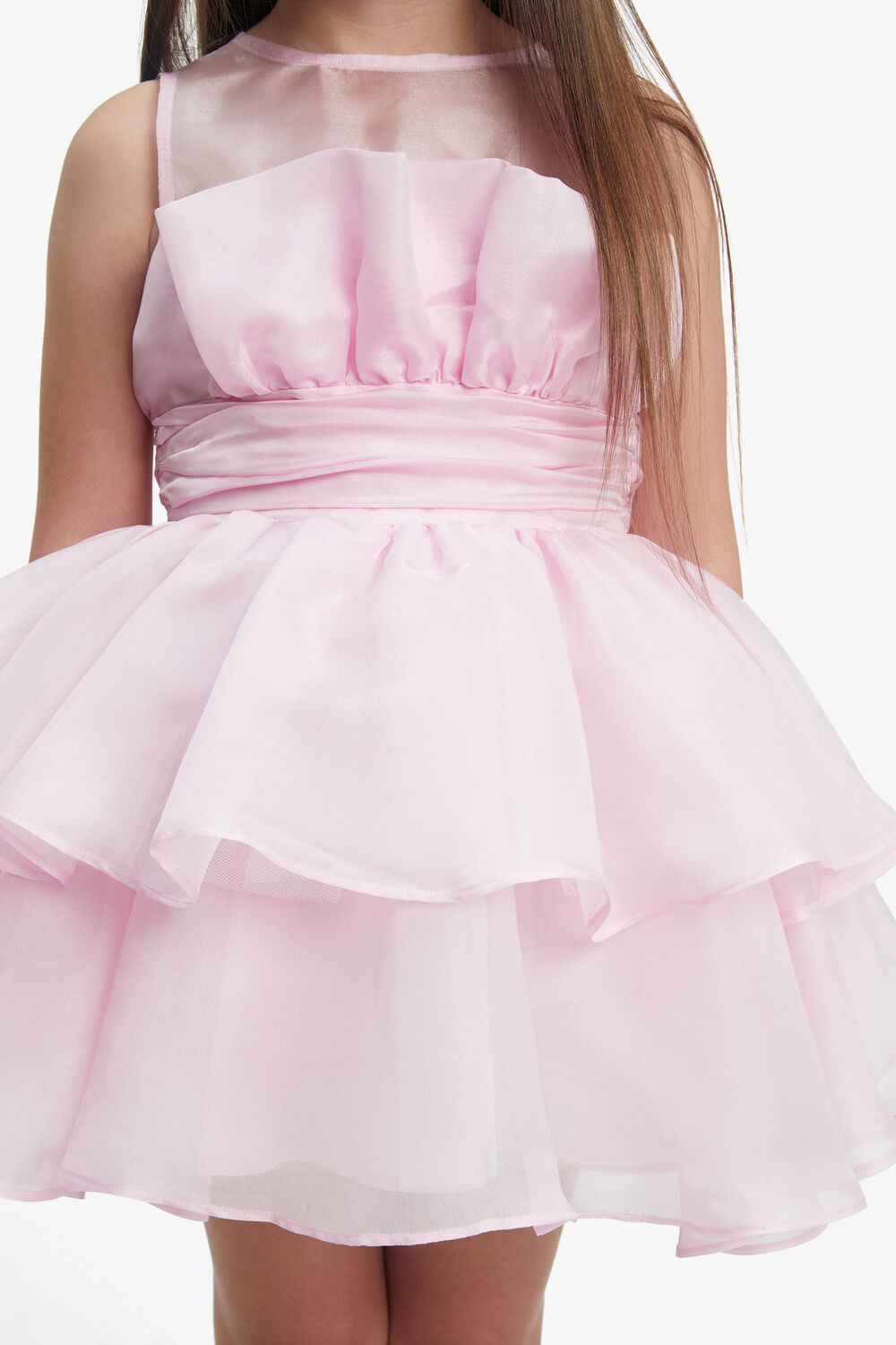 FALLON ORGANZA MINI DRESS in colour BEETROOT PURPLE