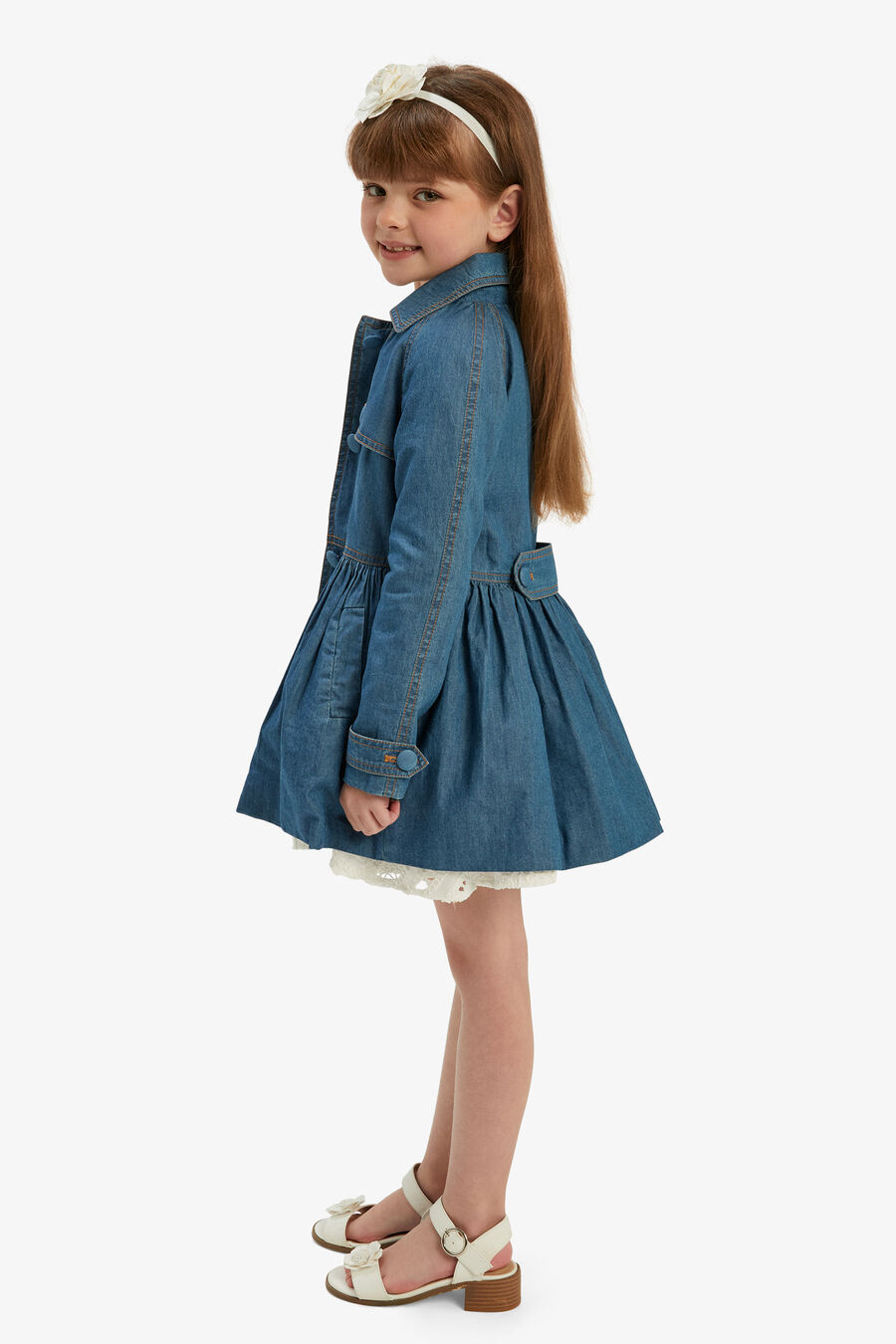 Girls Mia Chambray Trench