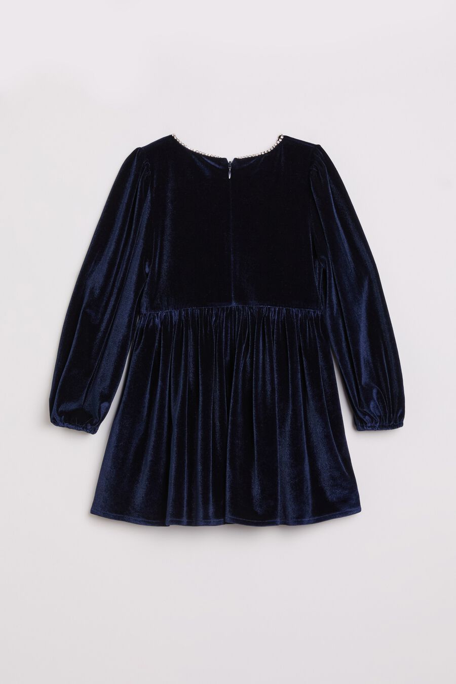 Girls Ashlyn Velour Mini Dress