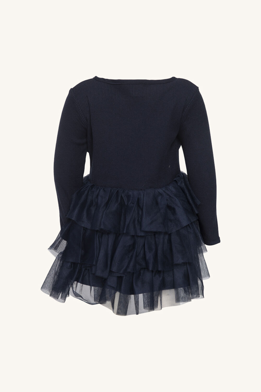 baby girl tiered wrap ballet dress in navy in colour BLACK IRIS