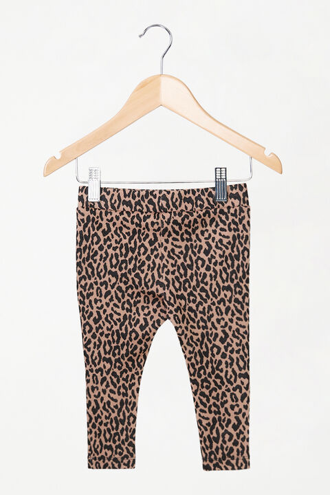 BABY LEOPARD LEGGING  in colour LATTE