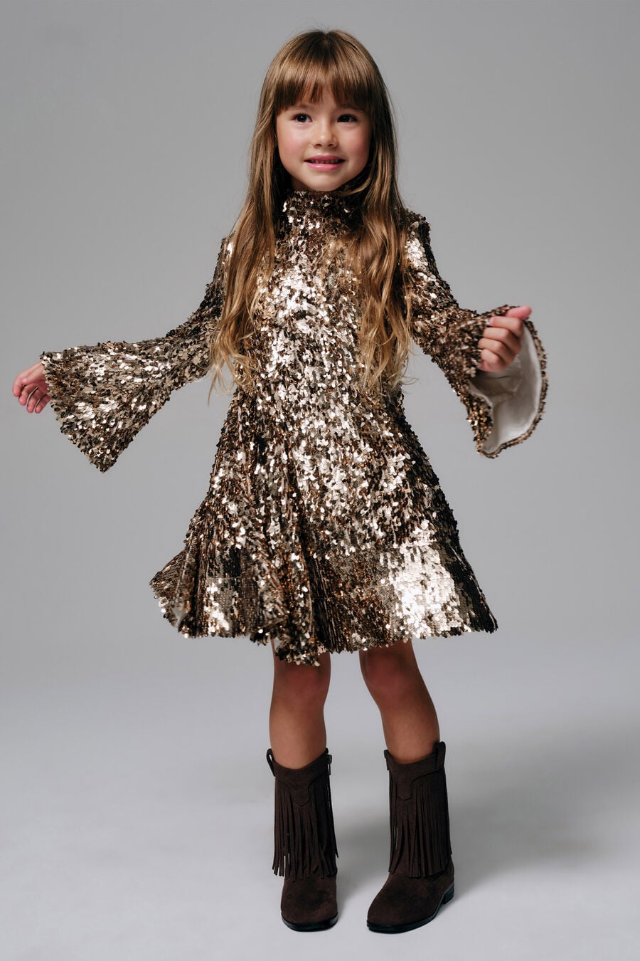 Girls Anais Sequin Dress