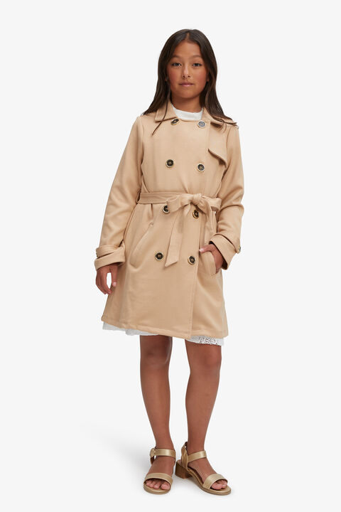 TWEEN GIRL PONTI TRENCH in colour MOONLIGHT