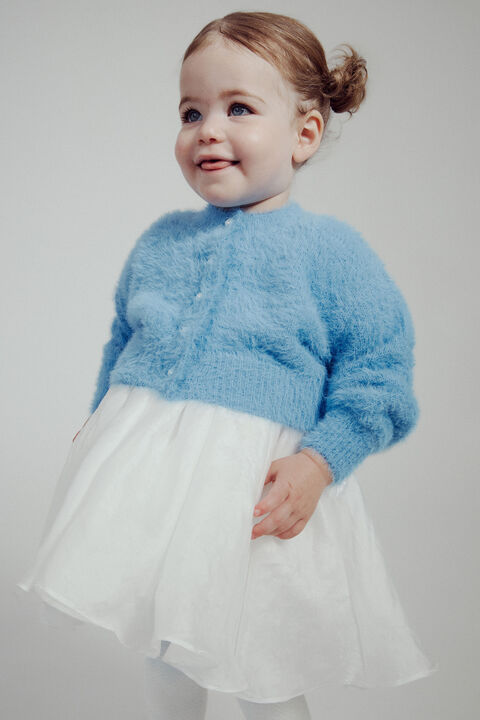 BABY GIRL BELL SLEEVE CADI in colour ASHLEY BLUE