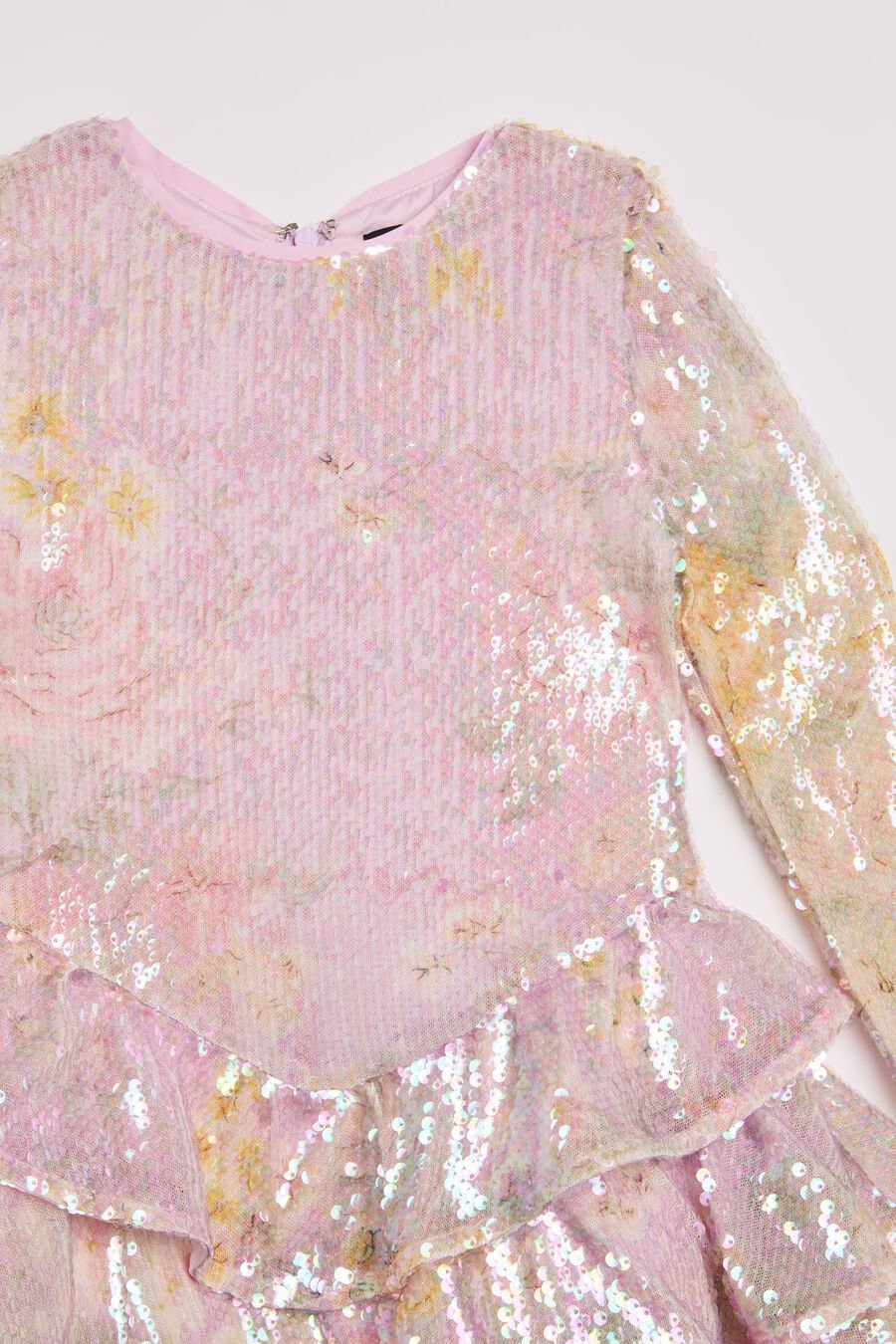 ABBY SEQUIN MINI DRESS in colour Pink Floral