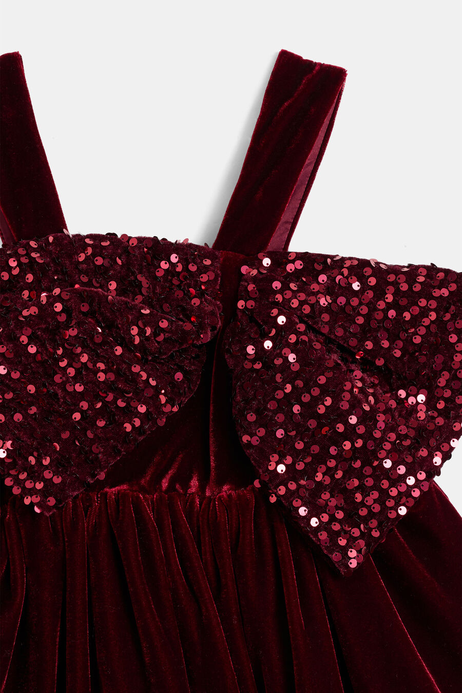 Girls Kirrily Velour Bow Dress