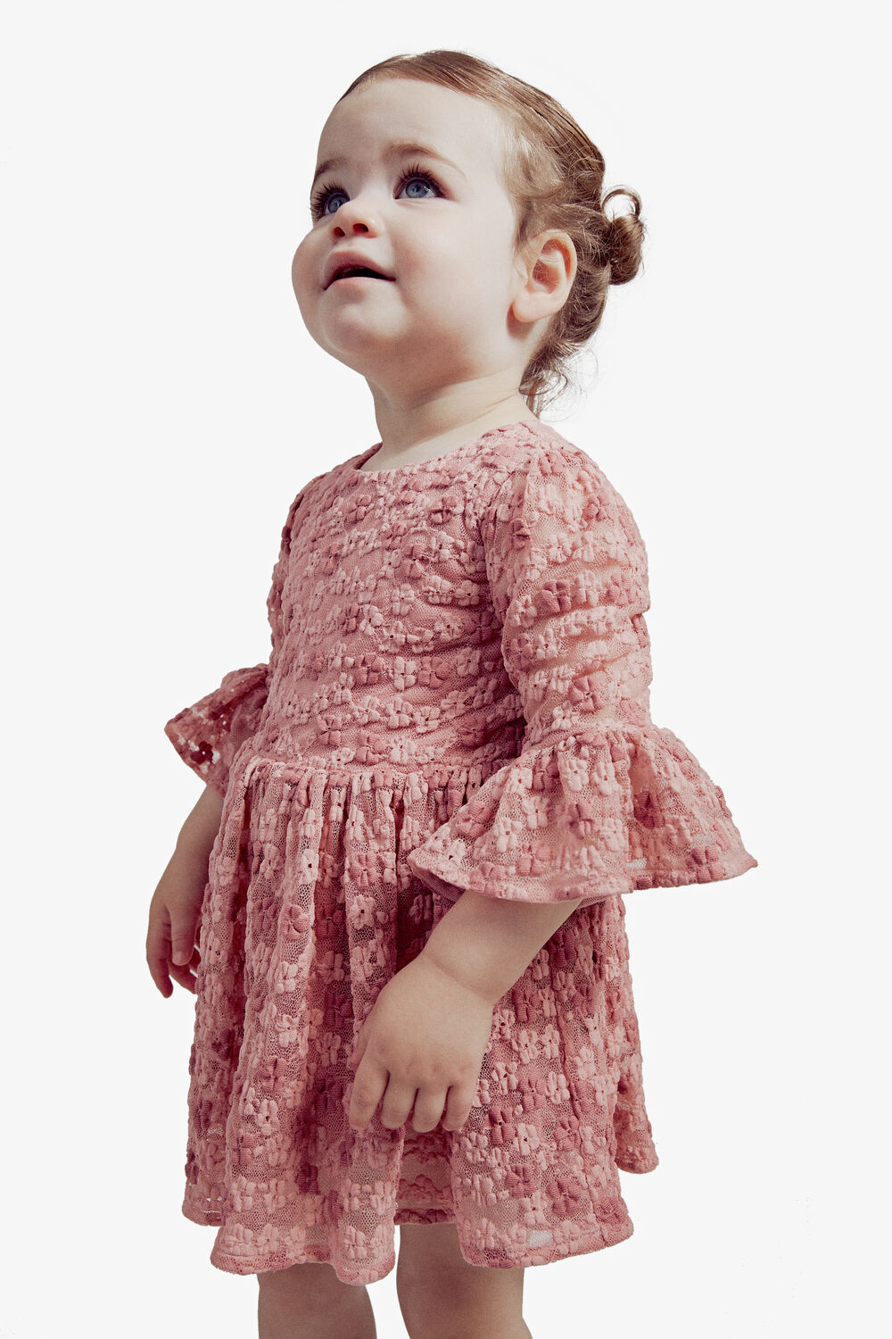 BABY GIRL ELOISE LACE DRESS in colour CASHMERE BLUE
