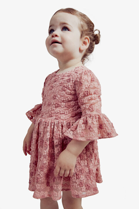 BABY GIRL ELOISE LACE DRESS in colour CASHMERE BLUE