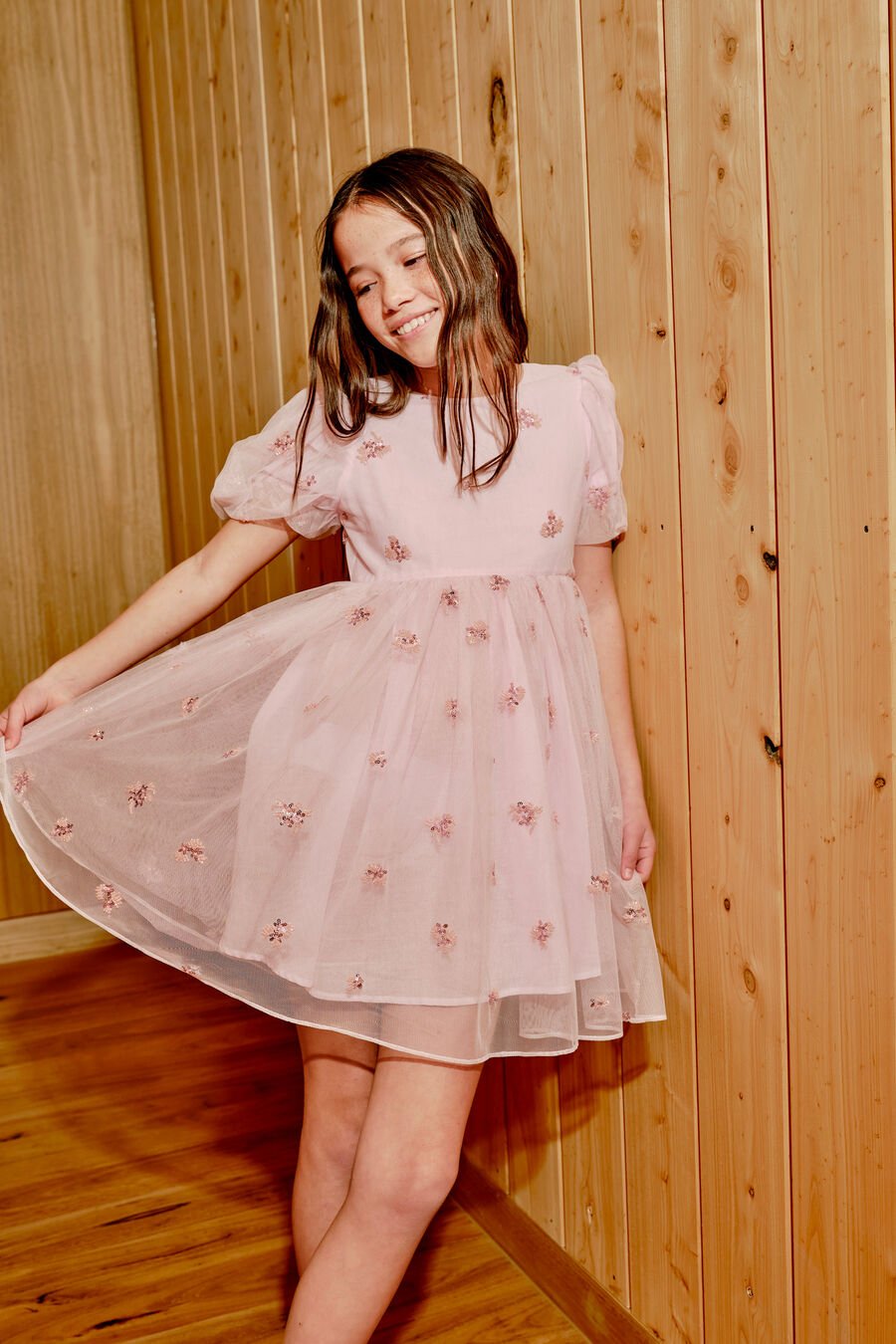 Girls Rhea Tulle Mini Dress