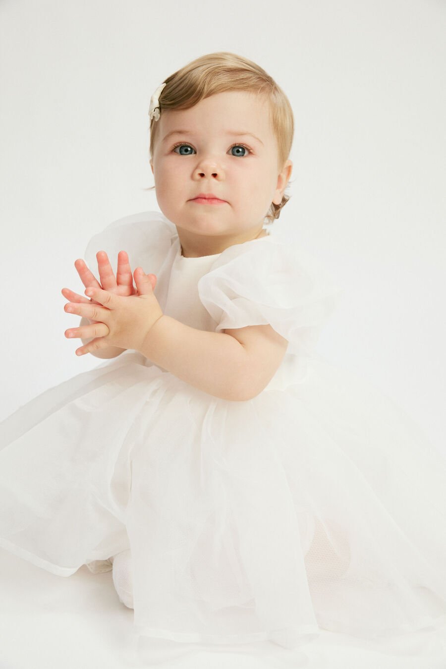 JULIET ORGANZA MINI DRESS in colour Orchid White