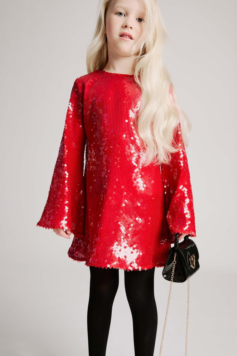 Girls Freja Sequin Mini Dress