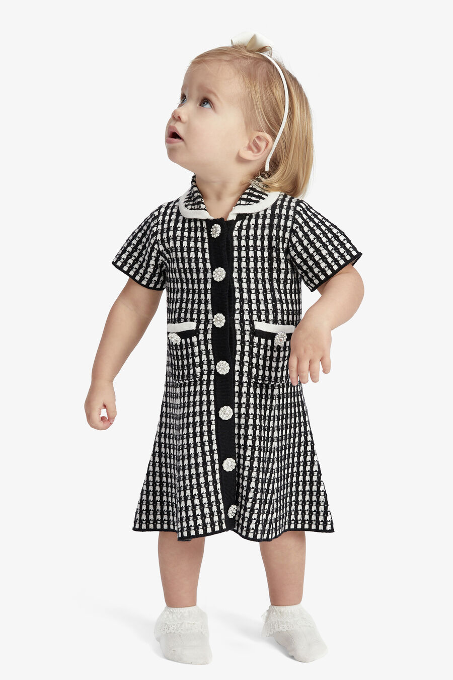 Baby Girl Gingham Knit Dress