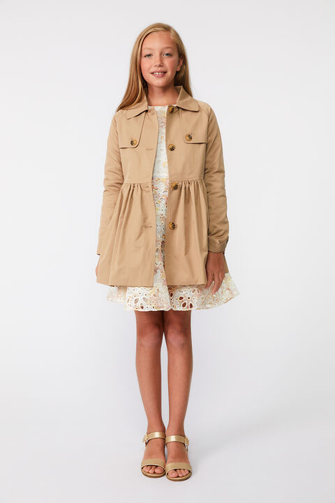 GIRLS MIA CLASSIC TRENCH in colour TAN