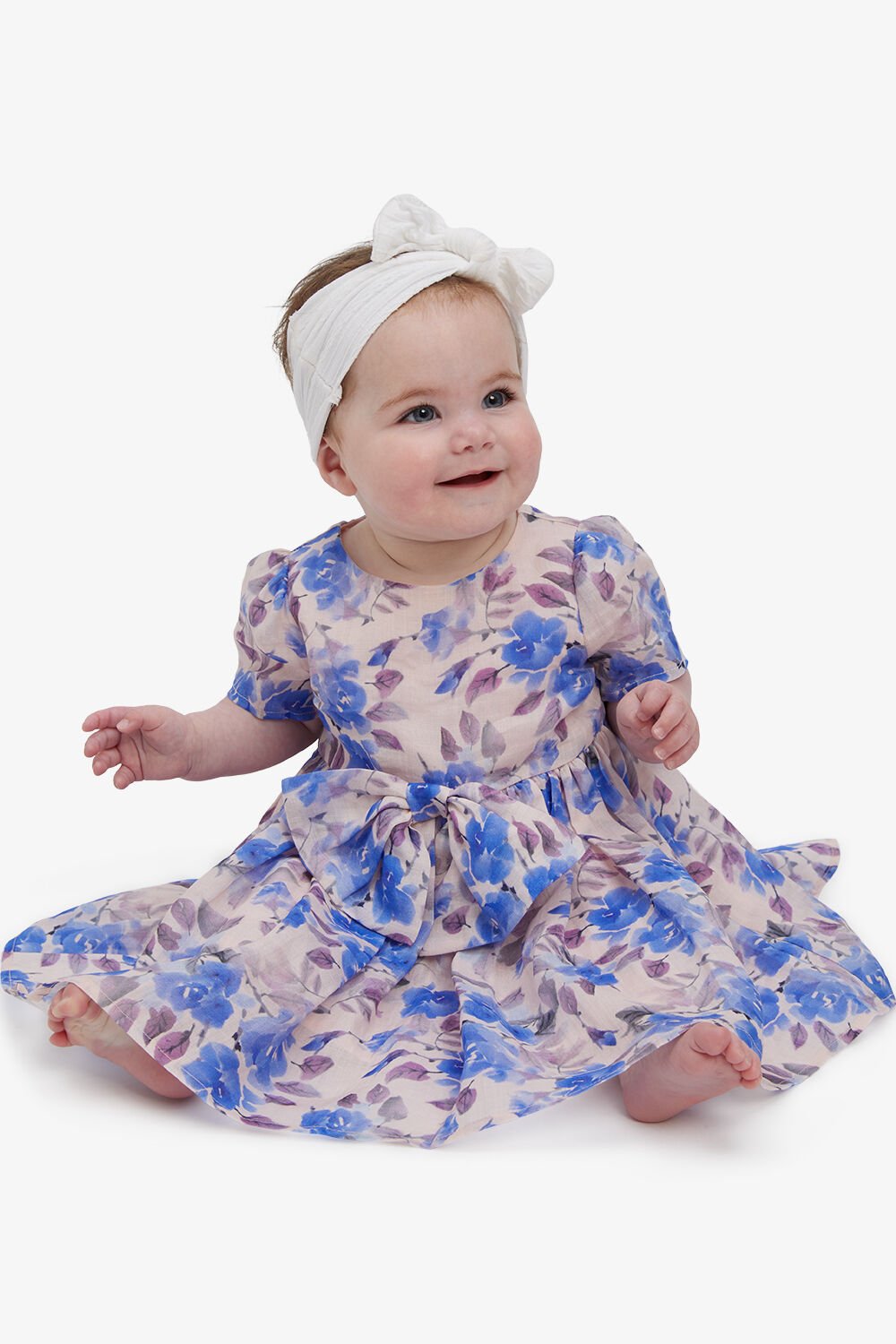 Baby girl blue floral dress online