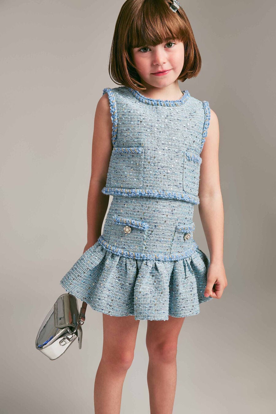 Girls Jayde Sequin Boucle Set