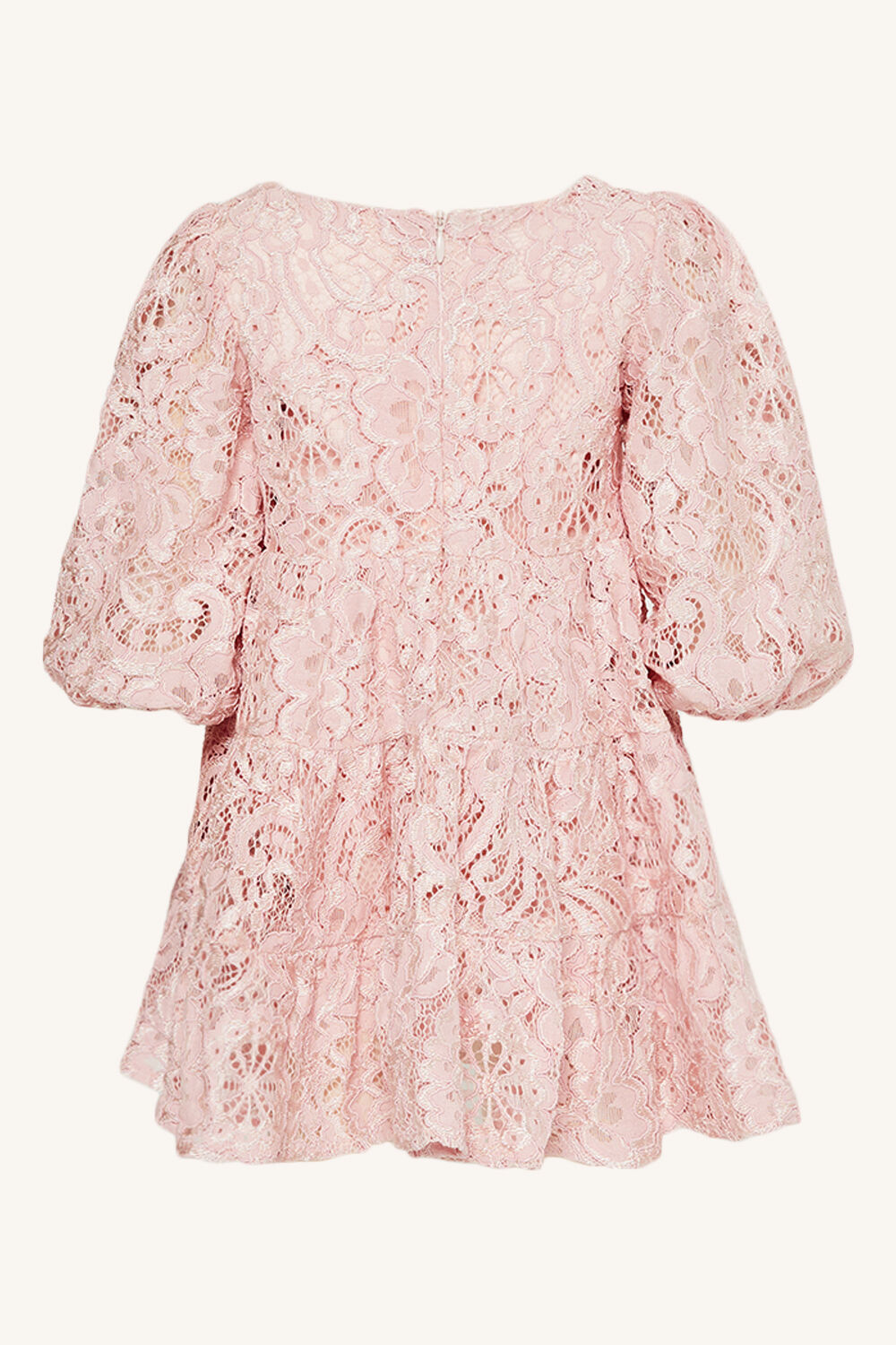 BABY GIRL ELLA LACE DRESS in colour SOFT PINK