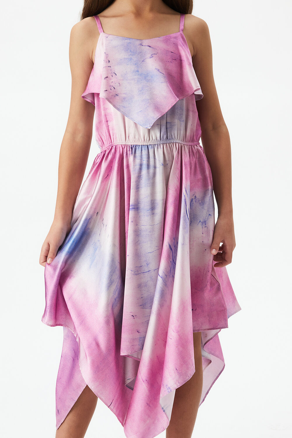 GIRLS ADDY PRINTED HANKY DRESS in colour BRIGHT WHITE